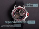 Swiss Copy Roger Dubuis Excalibur Skeleton Flying Tourbillon Red Inner Watch